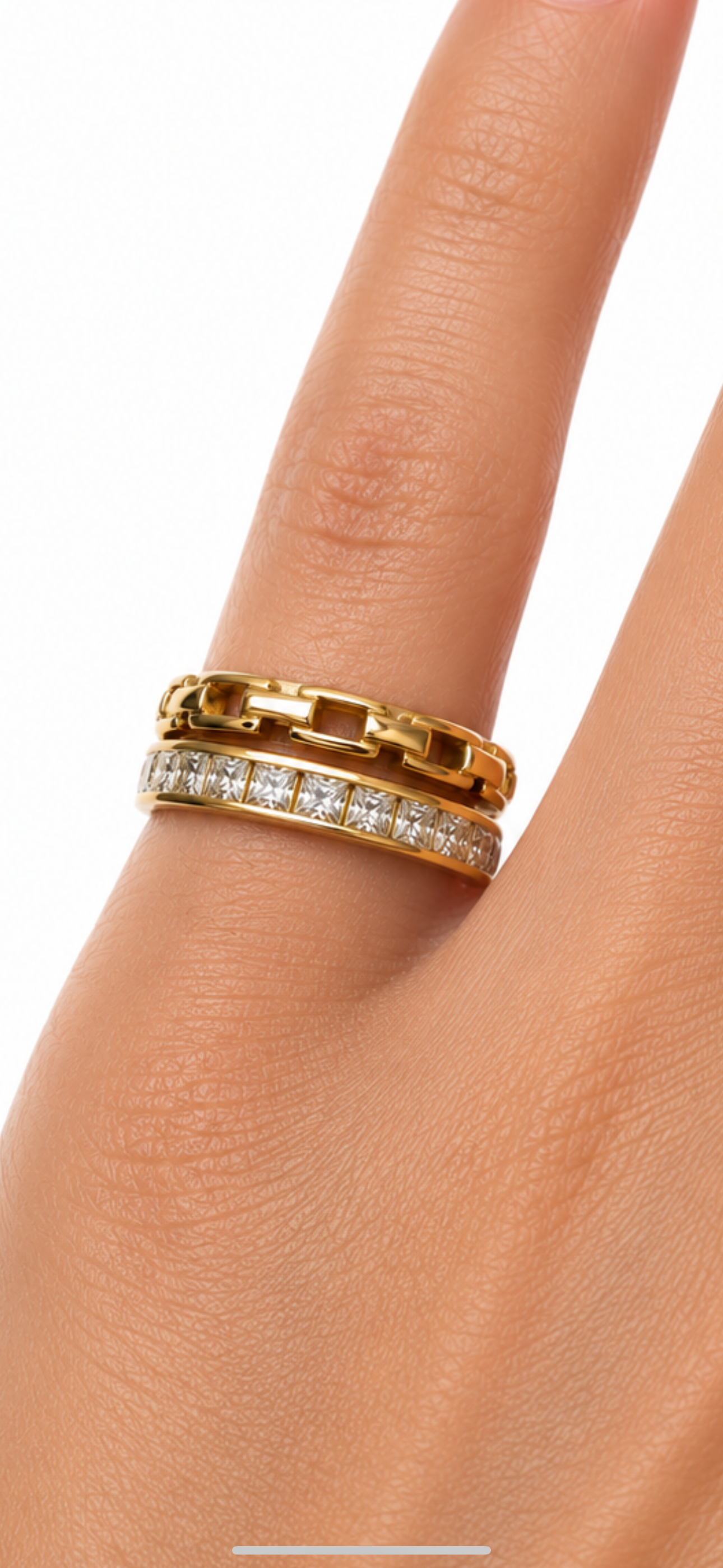 Anello Chain zirconi