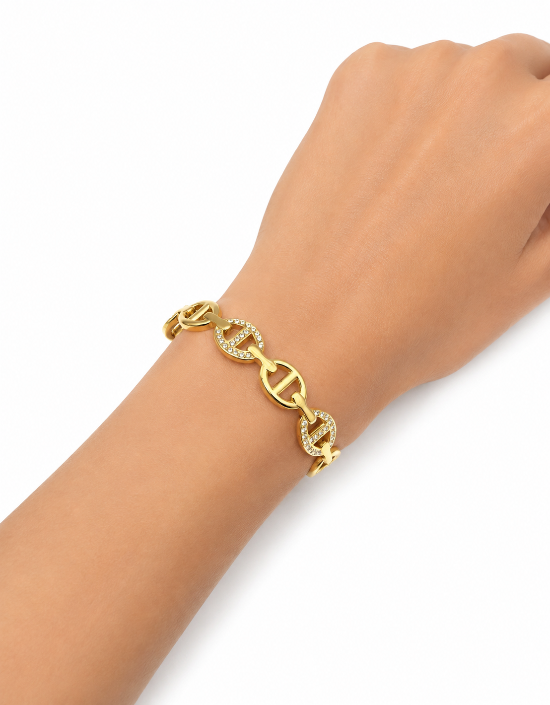 Bracciale rigido maglia marina