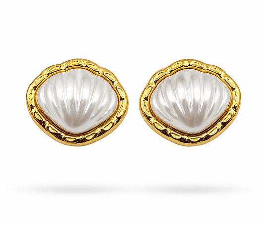 Orecchini shell cameo