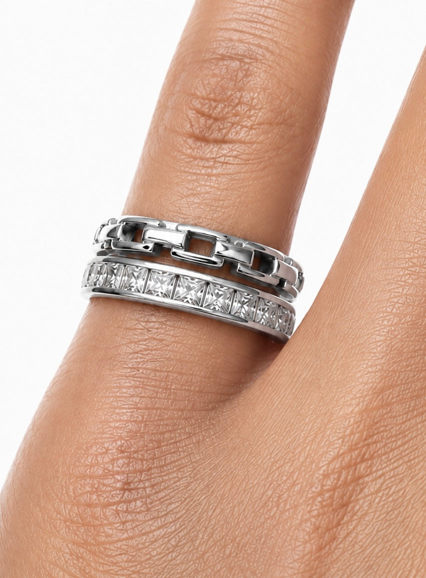 Anello Chain zirconi