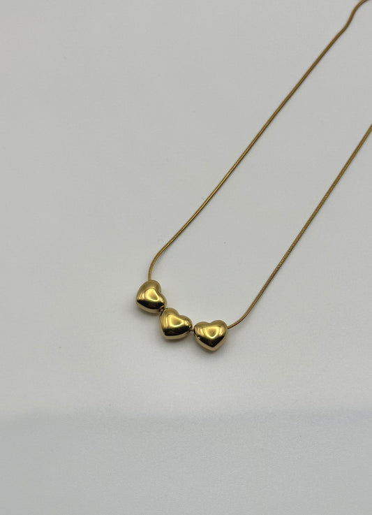 Collana trio di cuori