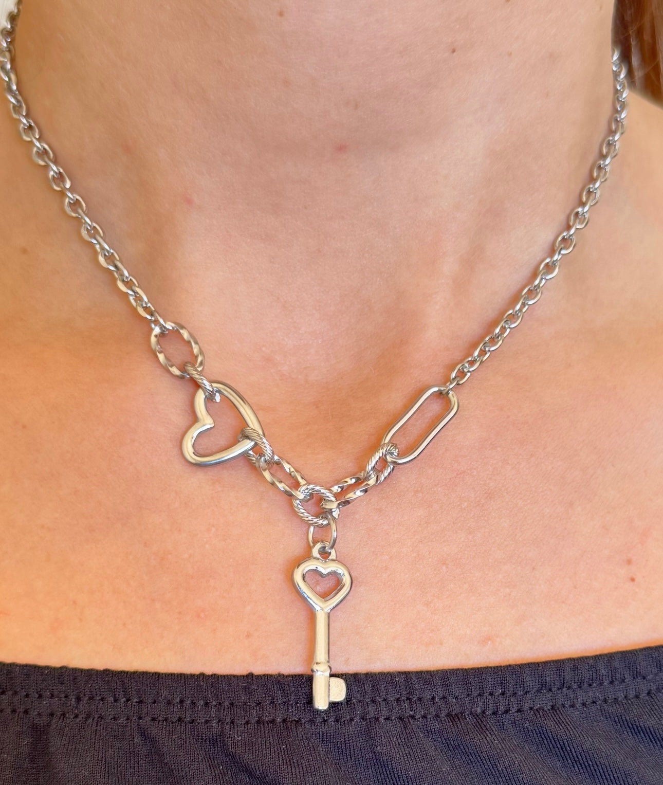 Collana chiave del cuore