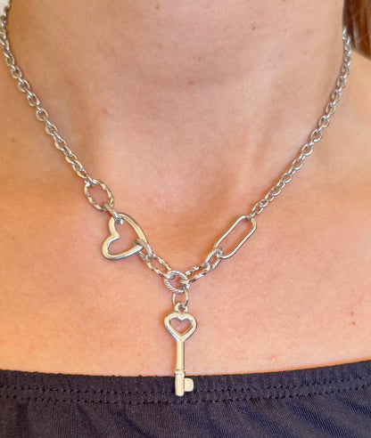 Collana chiave del cuore