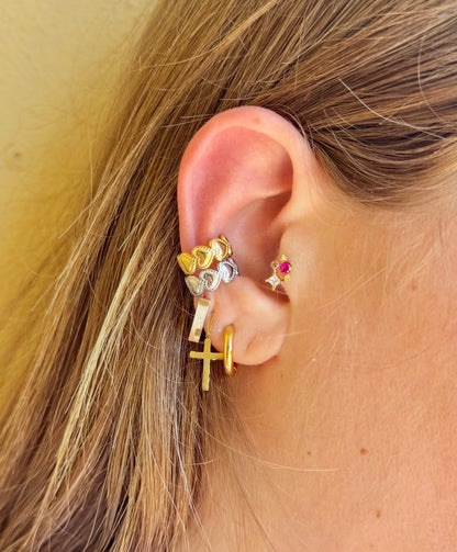 Ear Cuff intreccio di cuori