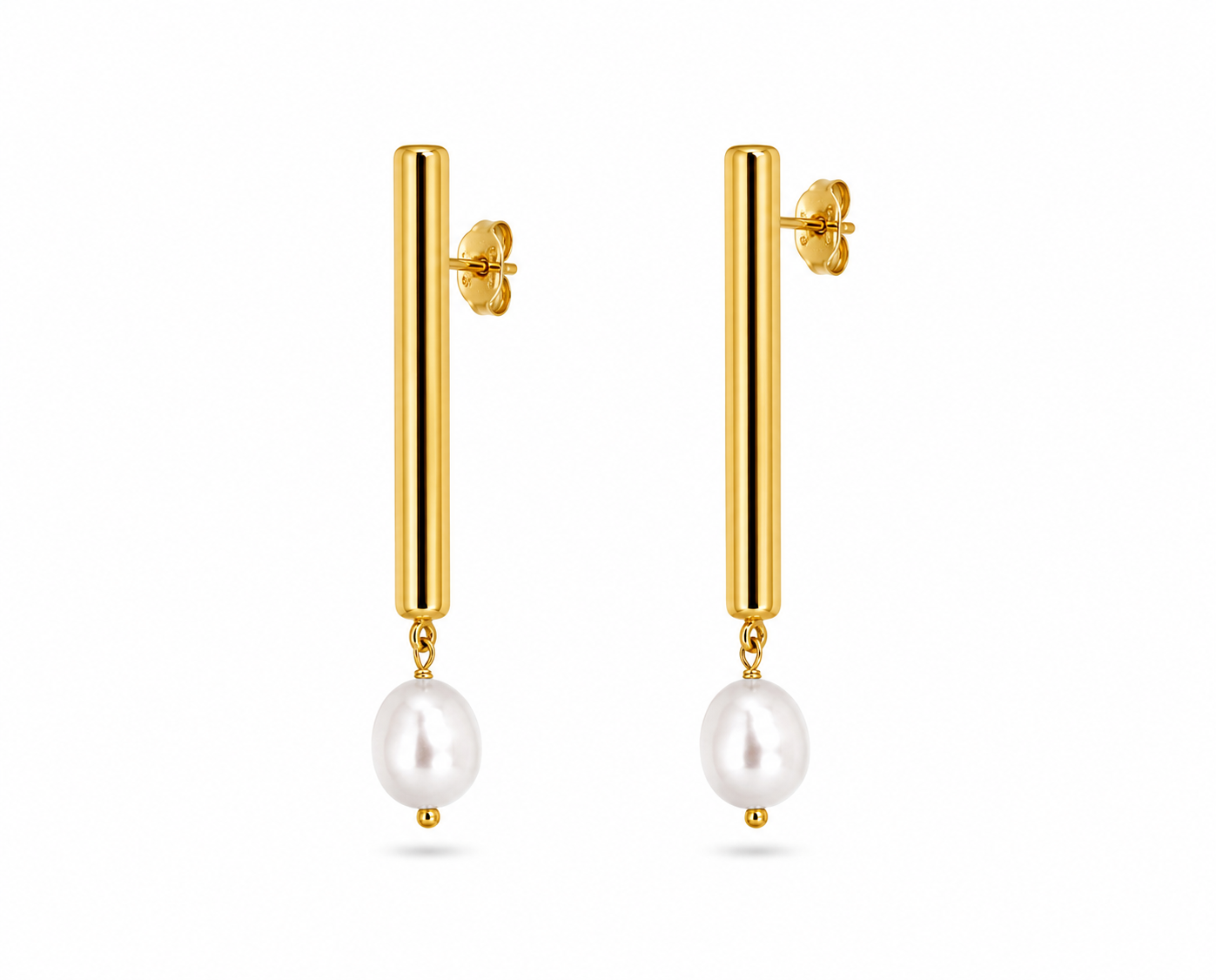 Orecchini tubolar pearl