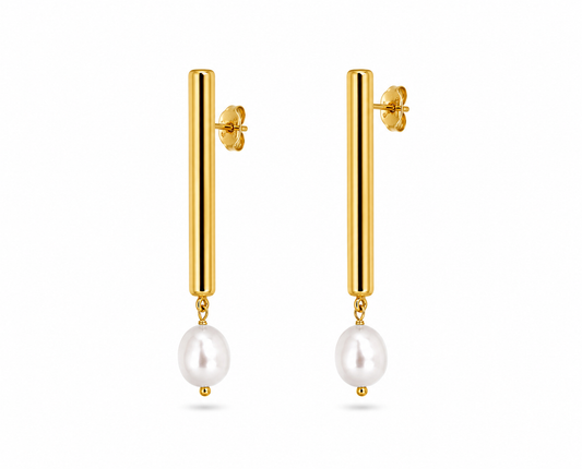 Orecchini tubolar pearl