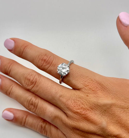 Anello punto luce zircone big