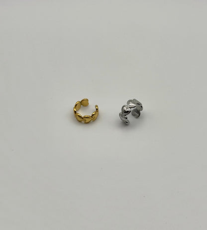Ear Cuff intreccio di cuori