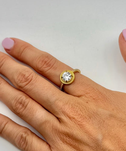 Anello punto luce round