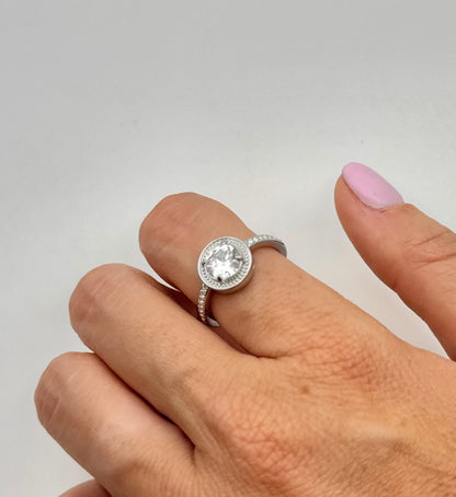 Anello punto luce round