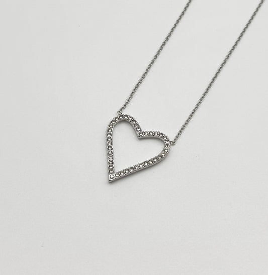Collana cuore pavé