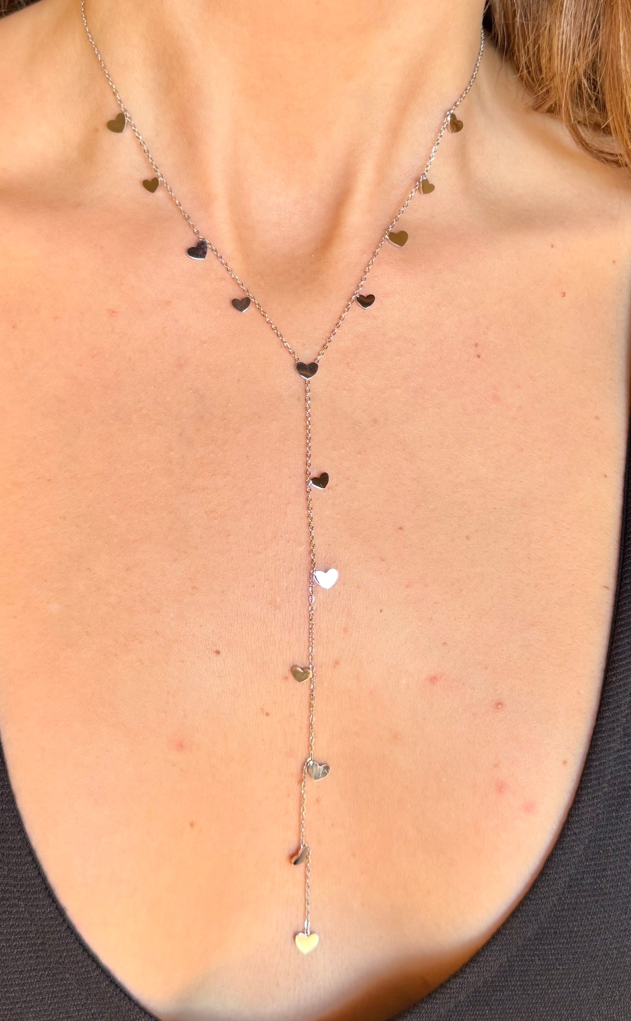 Collana cascata di cuori